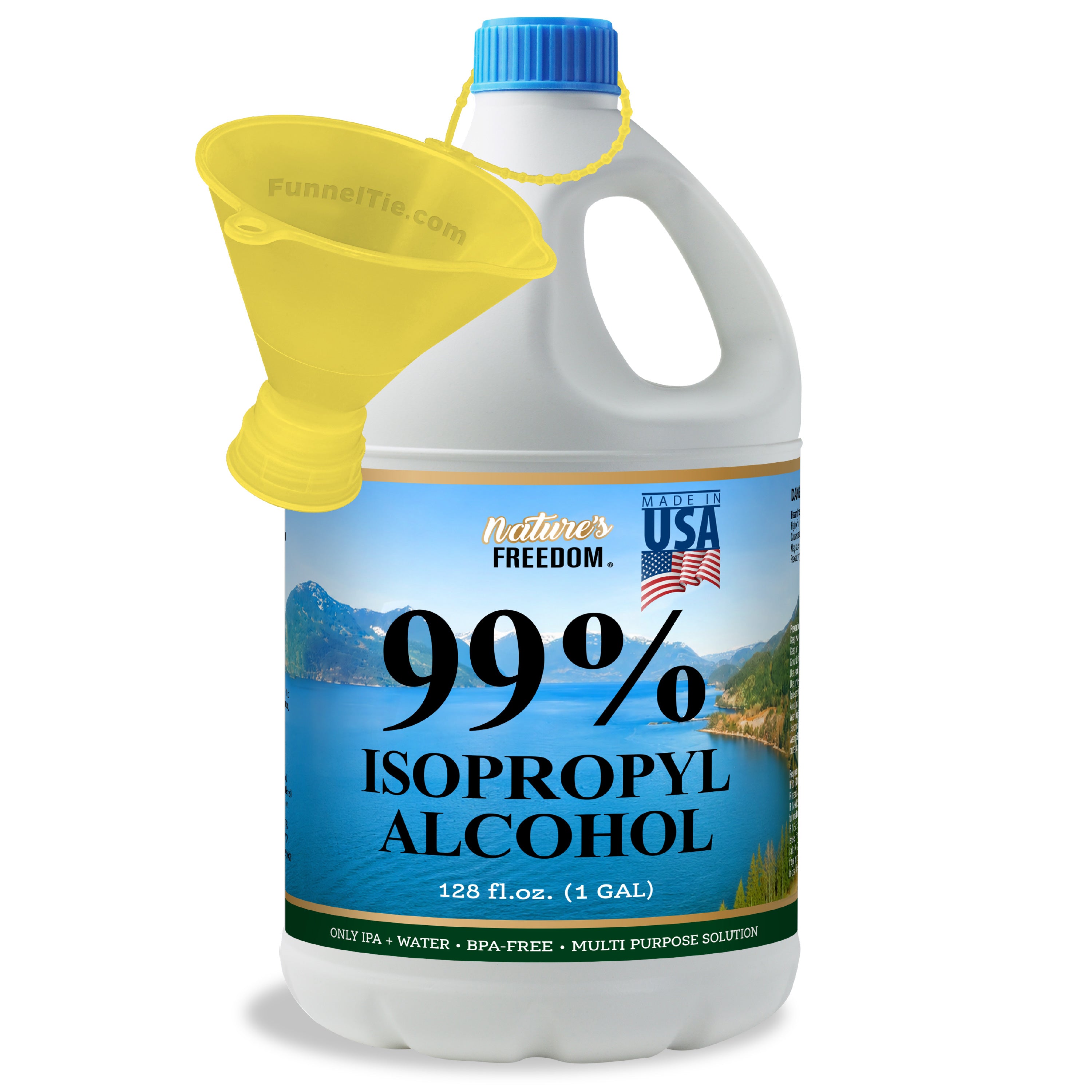 Nature's Freedom 99% Isopropyl Alcohol (ipa) with Pour Funnel