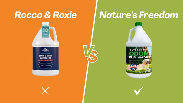 Nature's Freedom vs Rocco and Roxie Pet Odor Eliminator