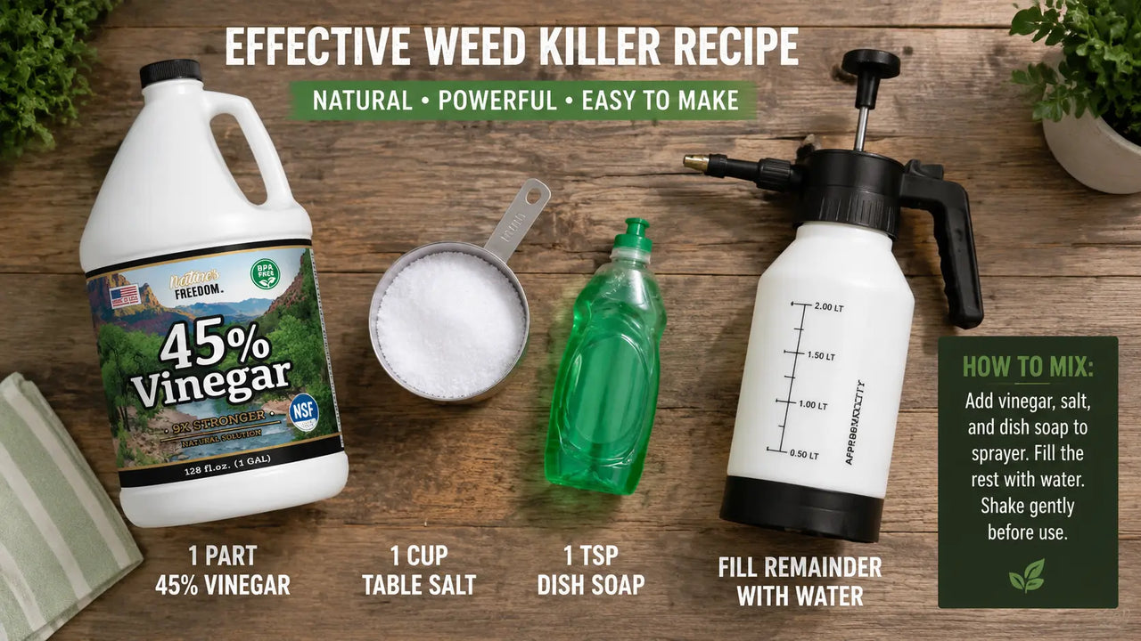 How to Make Vinegar and Salt Weed Killer