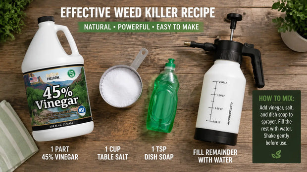 How to Make Vinegar and Salt Weed Killer