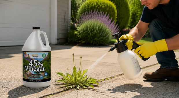 How to Use Concentrated Vinegar to Kill Weeds