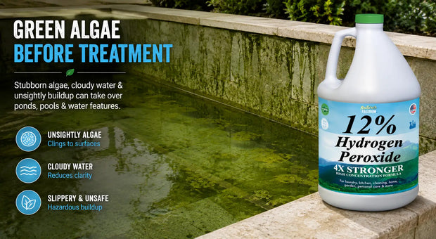 12% Hydrogen Peroxide for Reflecting Pools: Clear Algae Without Chlorine