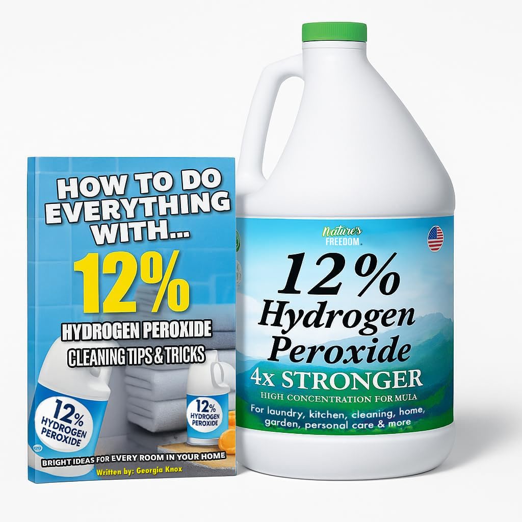 Nature's Freedom 12% Hydrogen Peroxide, Food Grade H2O2 and Purified Water Only