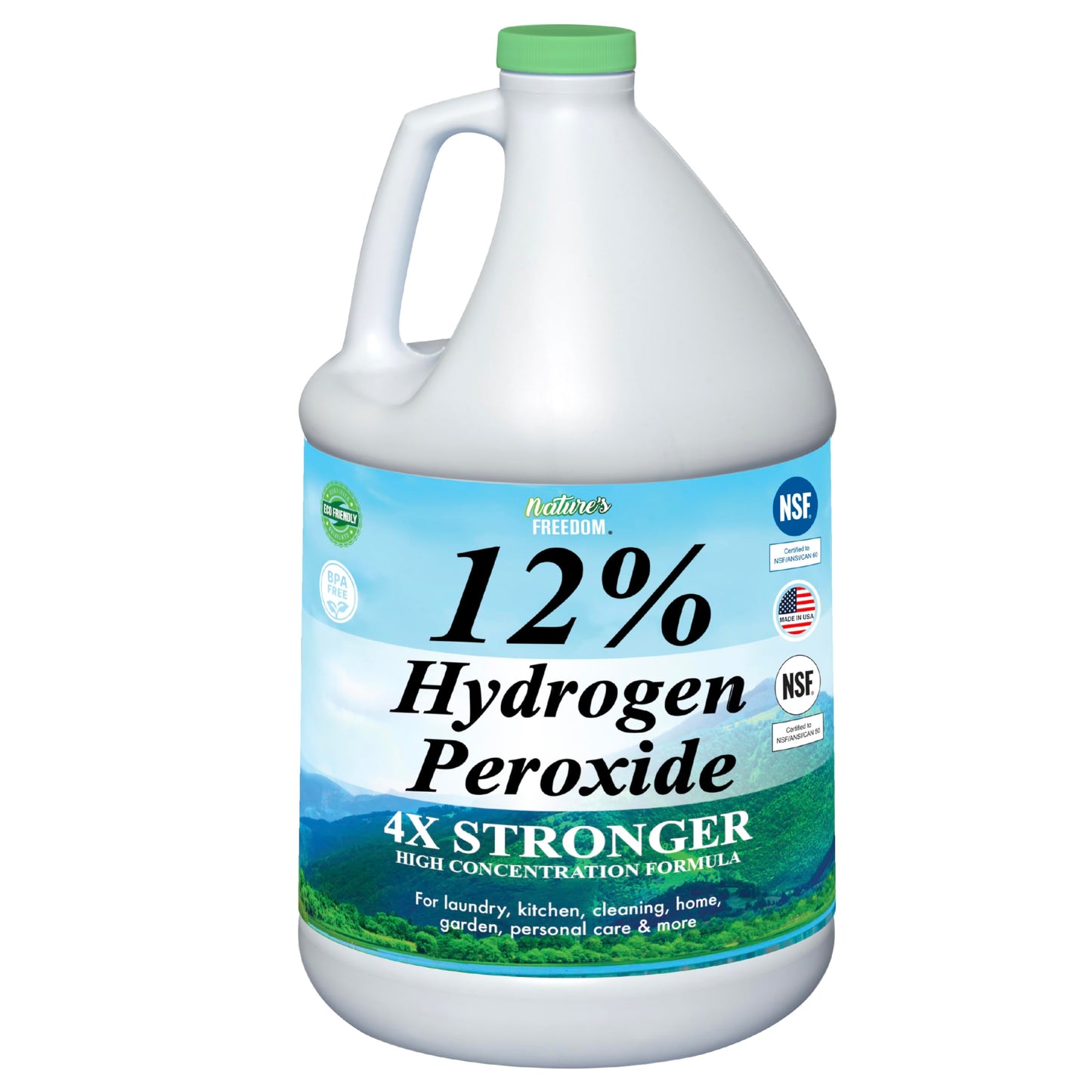 Nature's Freedom 12% Food Grade Hydrogen Peroxide with Purified Water