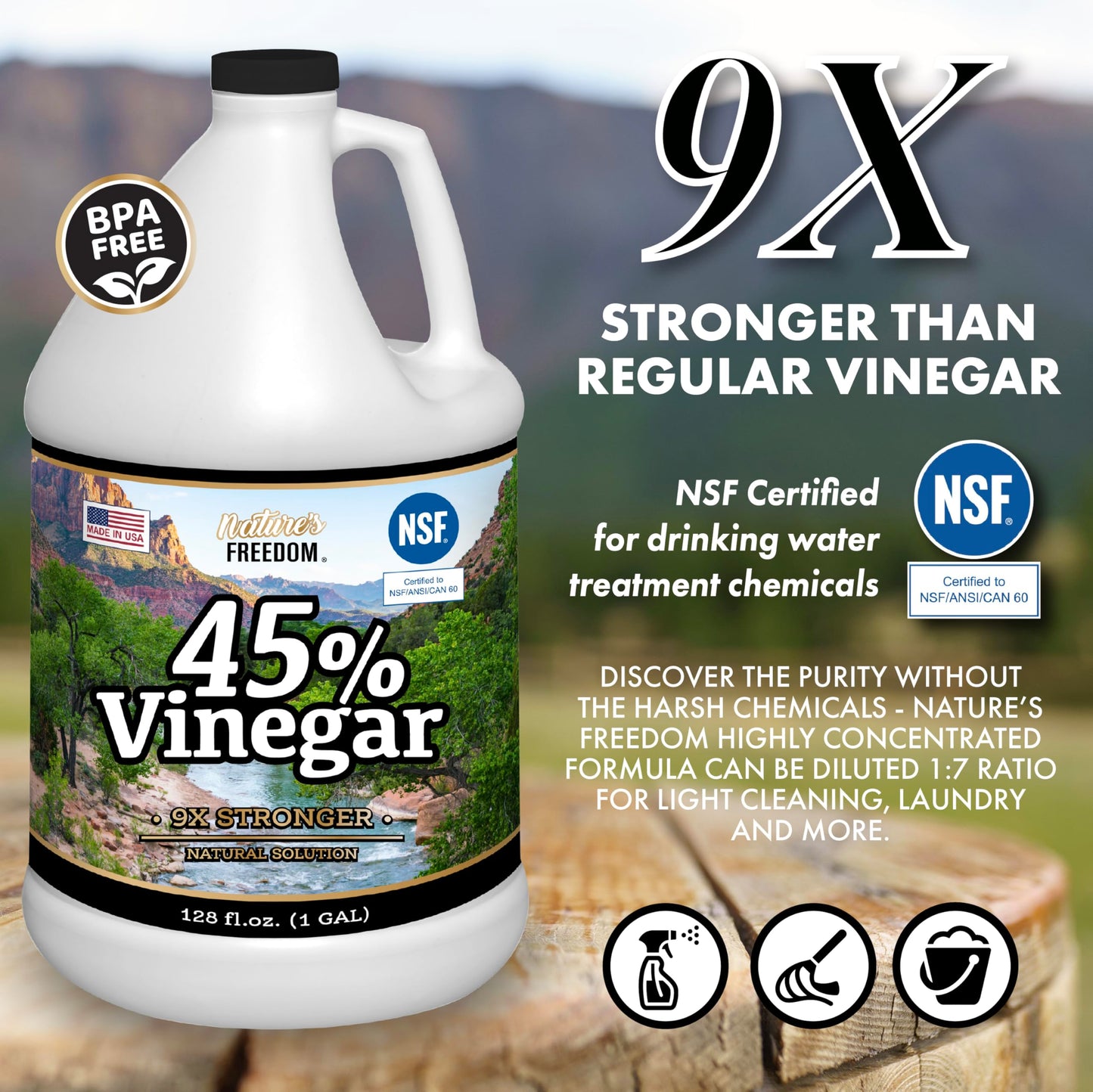 Nature's Freedom 45% Vinegar