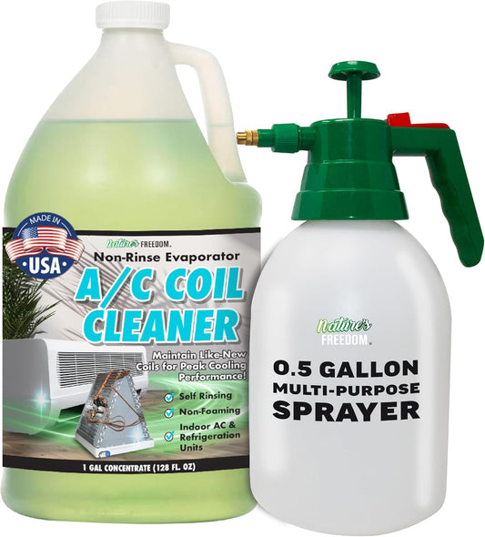 Indoor AC Coil Cleaner with Pump Sprayer - 1 Gallon