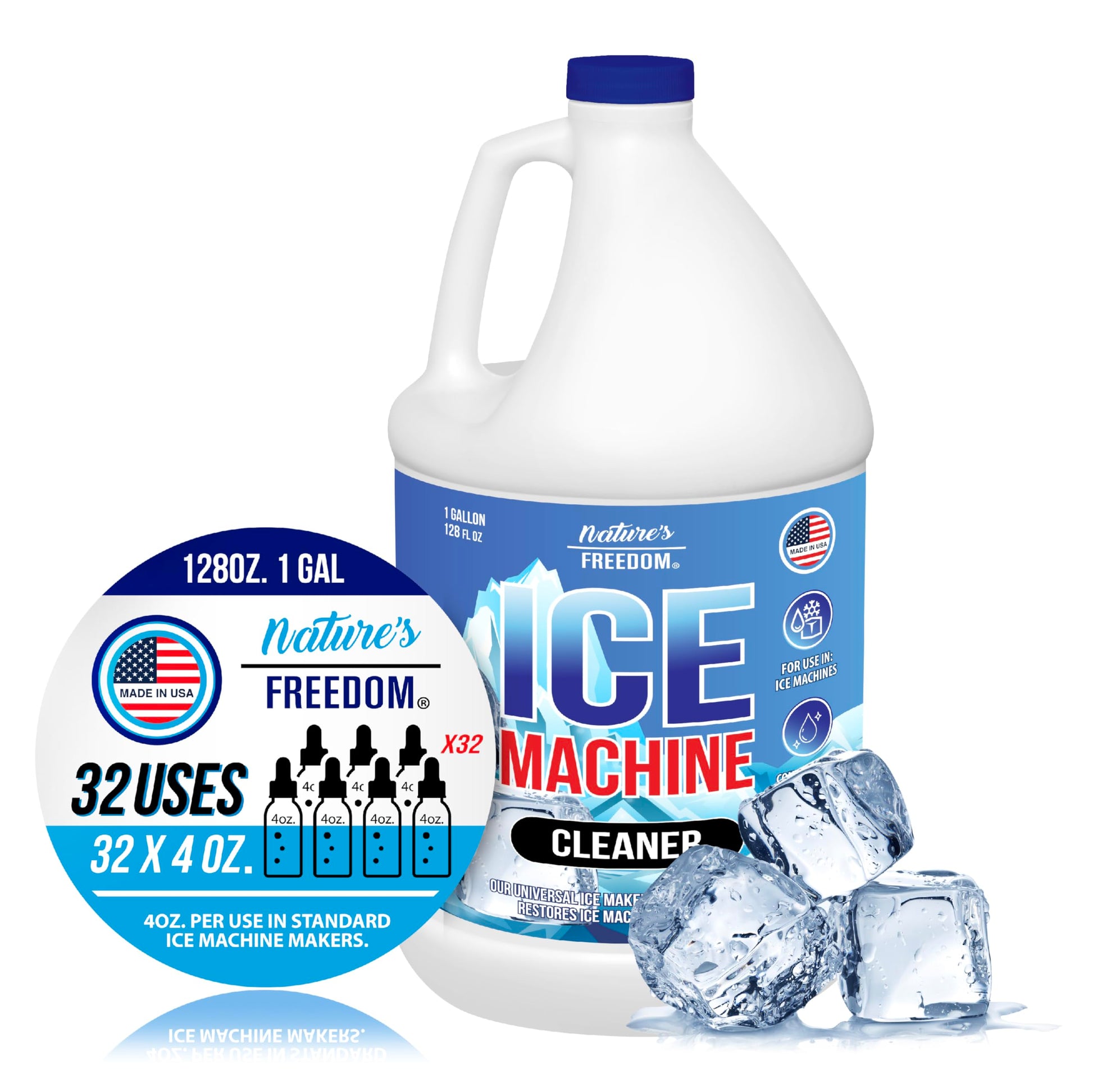 Nature's Freedom Ice Machine Cleaner - NSF Certified Descaler