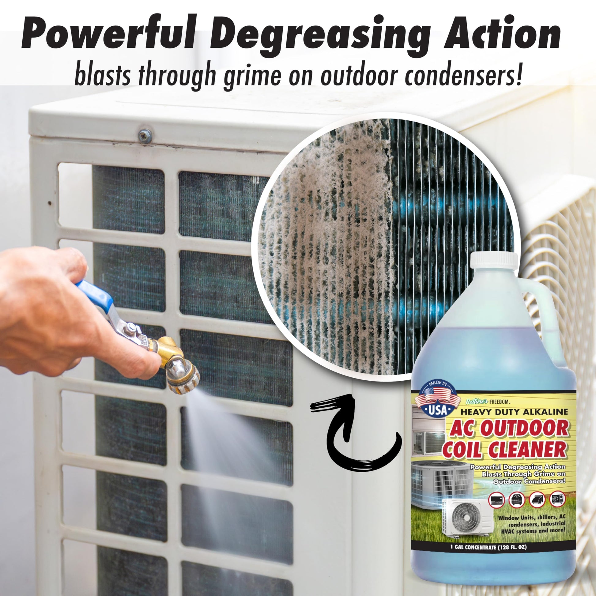 Nature's Freedom HVAC Heavy Duty Foaming Outdoor Coil Cleaner - Product View