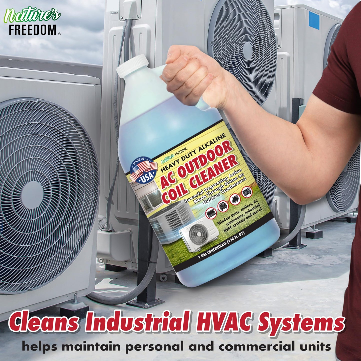 Nature's Freedom Heavy Duty Foaming HVAC Cleaner - No-Rinse Formula