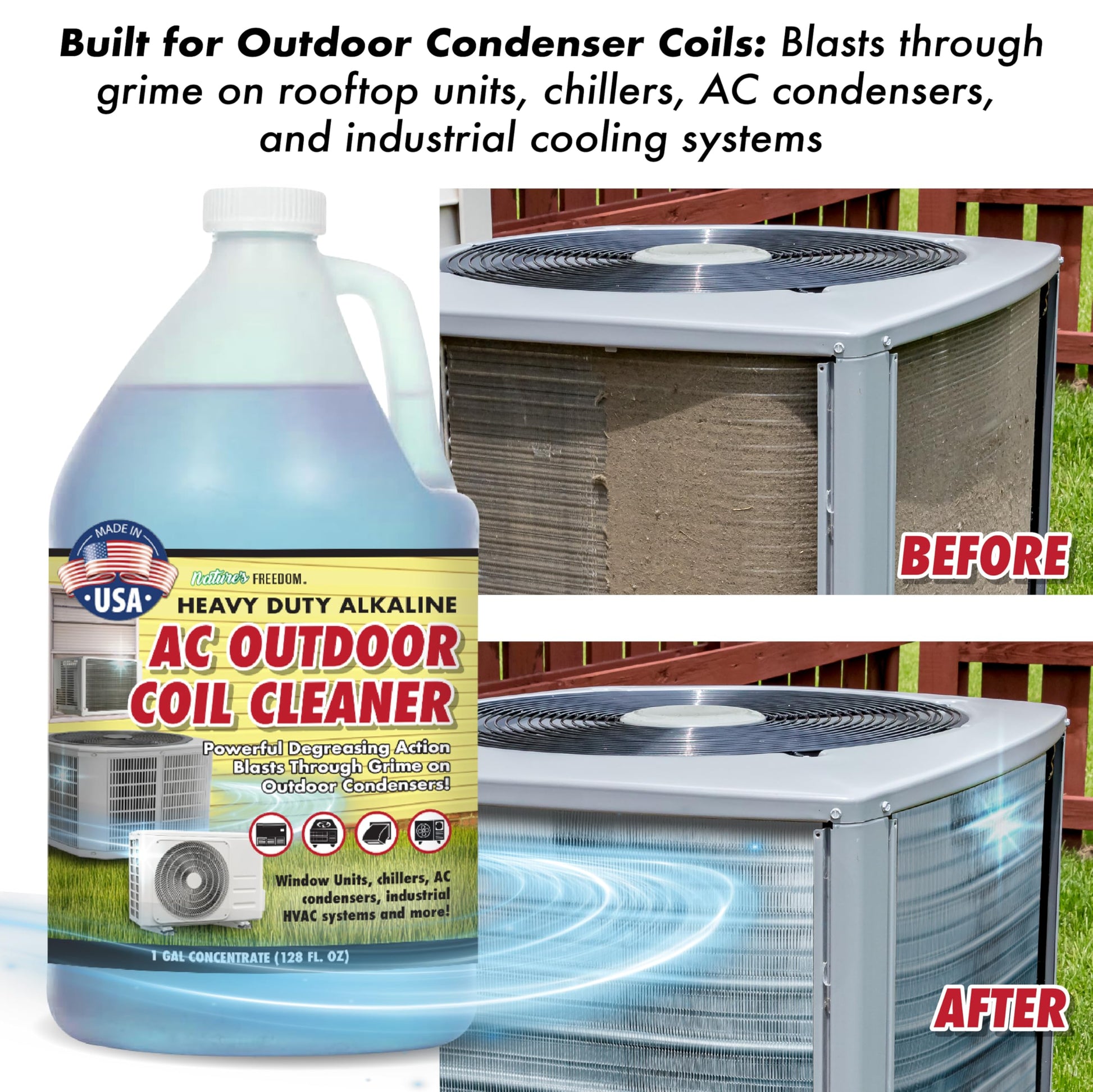 Nature's Freedom Heavy Duty Foaming HVAC Coil Cleaner - Condenser Cleaning Guide