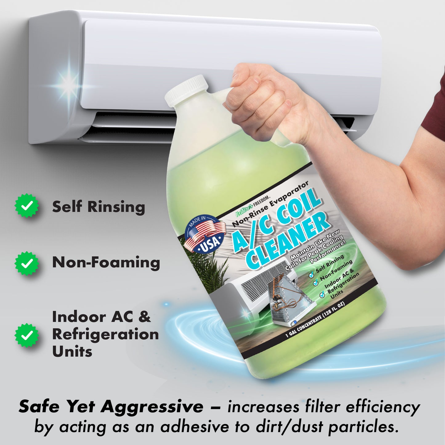 Indoor AC Coil Cleaner with Pump Sprayer - 1 Gallon