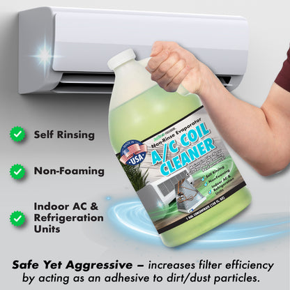 Indoor AC Coil Cleaner with Hose End Sprayer - 1 Gallon