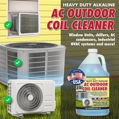 Outdoor HVAC Coil Cleaner with Hose End Sprayer – 1 Gallon