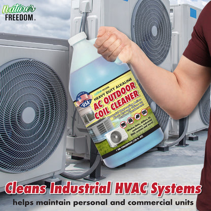Outdoor HVAC Coil Cleaner with Hose End Sprayer – 1 Gallon