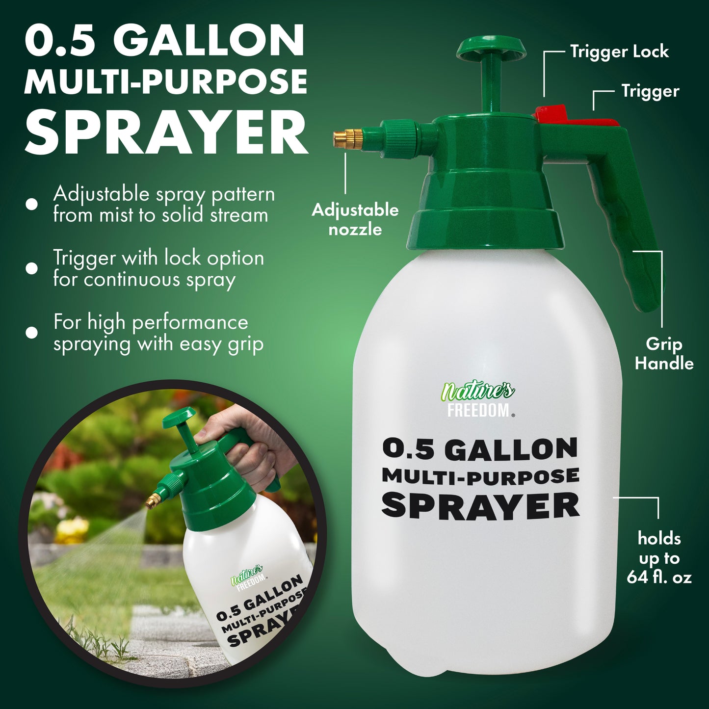 Outdoor Odor Eliminator with Pump Sprayer- 1 Gallon