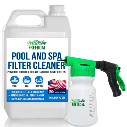 Pool and Spa Filter Cleaner with Hose End Sprayer -1 Gallon