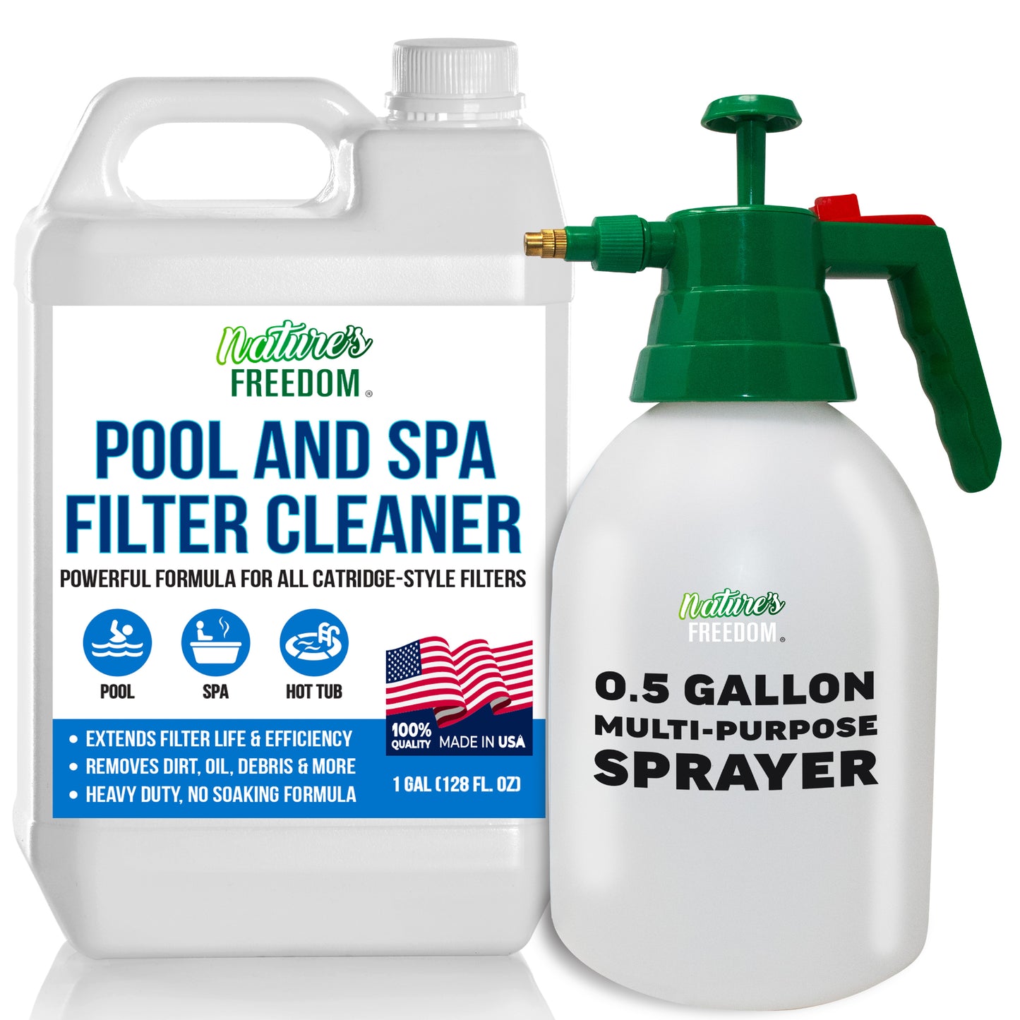 Pool and Spa Filter Cleaner with Pump Sprayer -1 Gallon
