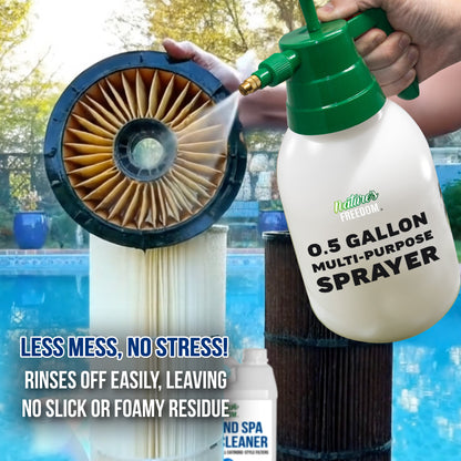 Pool and Spa Filter Cleaner with Pump Sprayer -1 Gallon