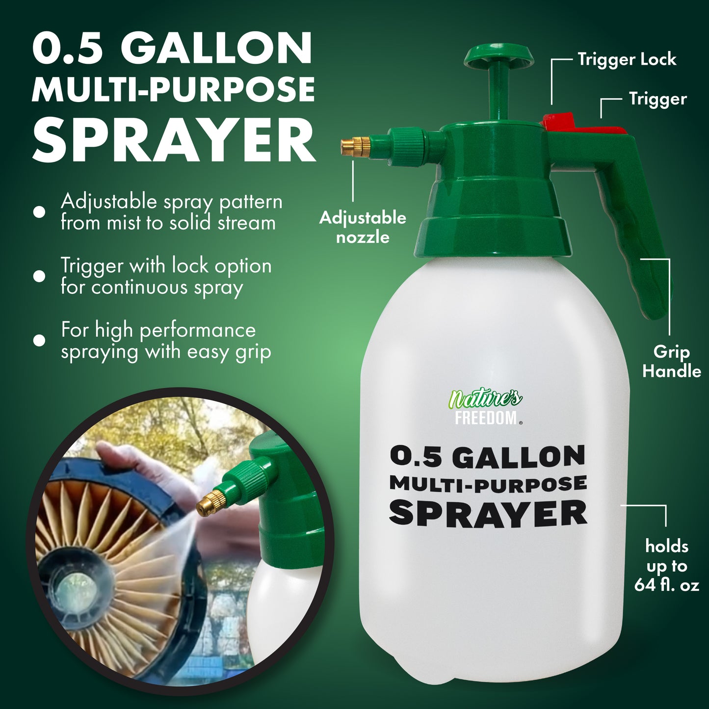 Pool and Spa Filter Cleaner with Pump Sprayer -1 Gallon