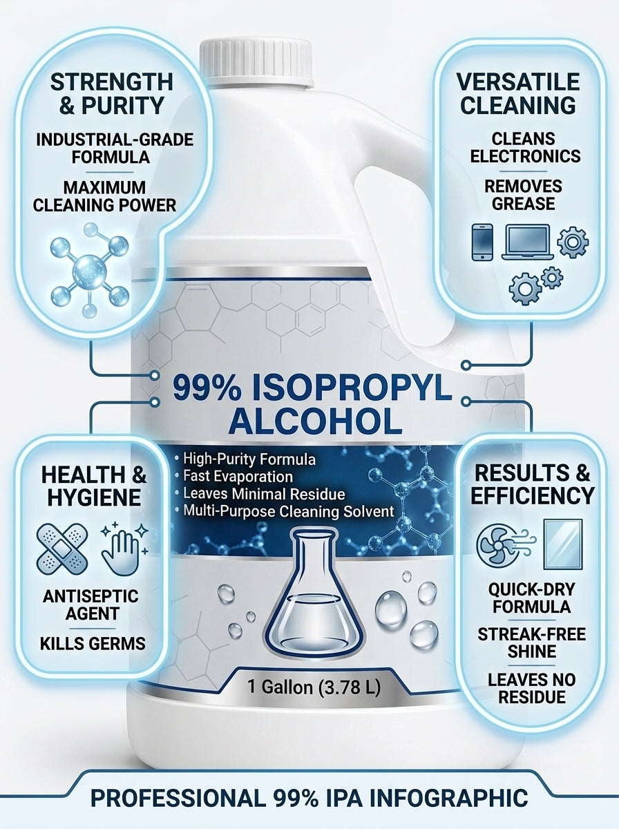 Nature's Freedom 99% Isopropyl Alcohol (IPA) with Pour Funnel