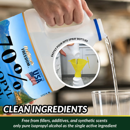 Nature's Freedom 70% Isopropyl Alcohol (IPA) with Pour Funnel