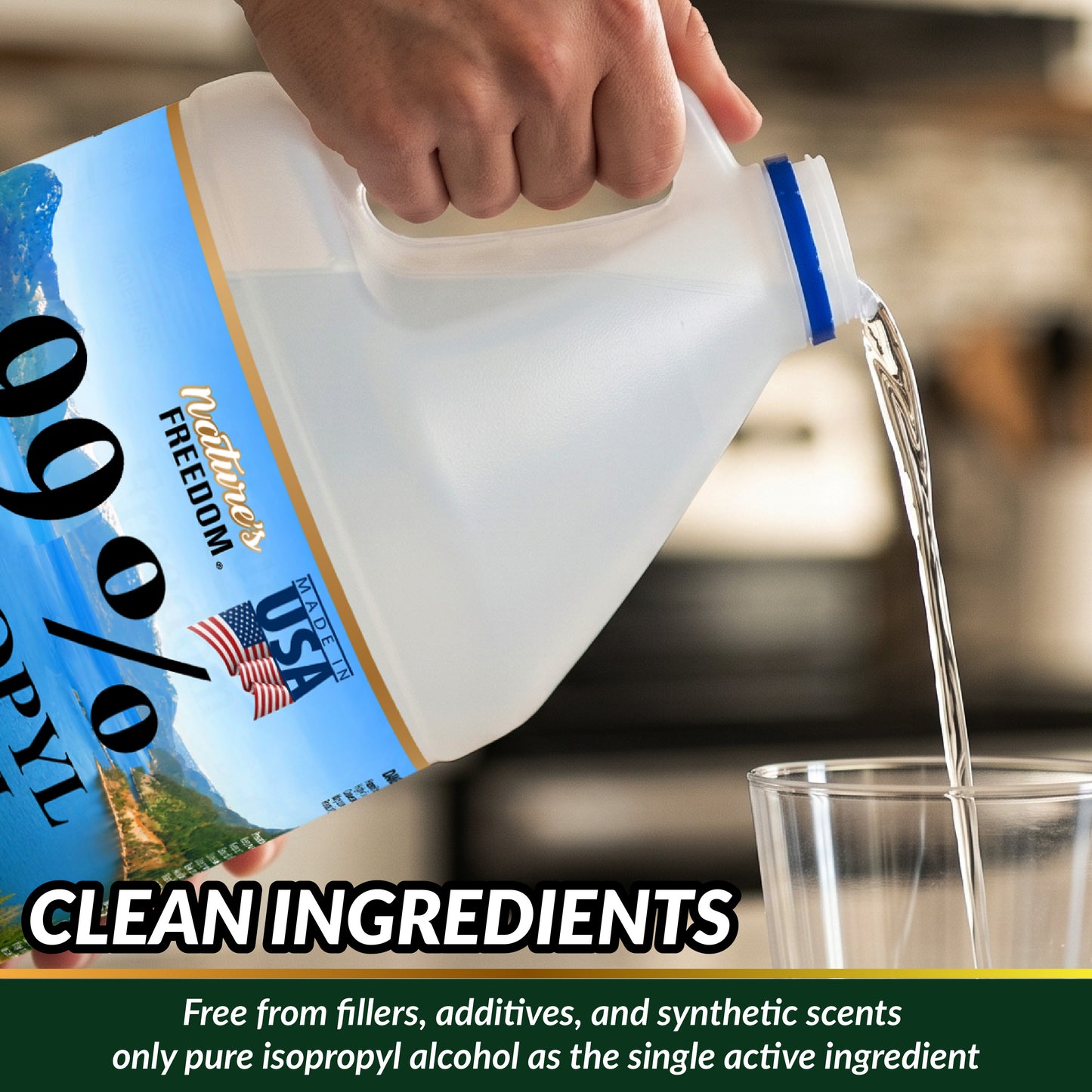 Nature's Freedom 99% Isopropyl Alcohol (IPA) with Pour Funnel