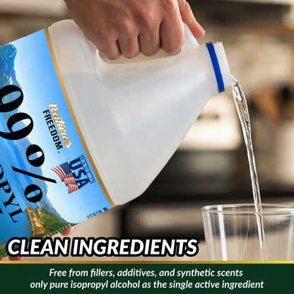 Nature's Freedom 99% Isopropyl Alcohol (IPA) with Pour Funnel