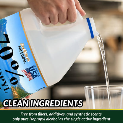 Nature's Freedom 70% Isopropyl Alcohol (IPA) with Pour Funnel