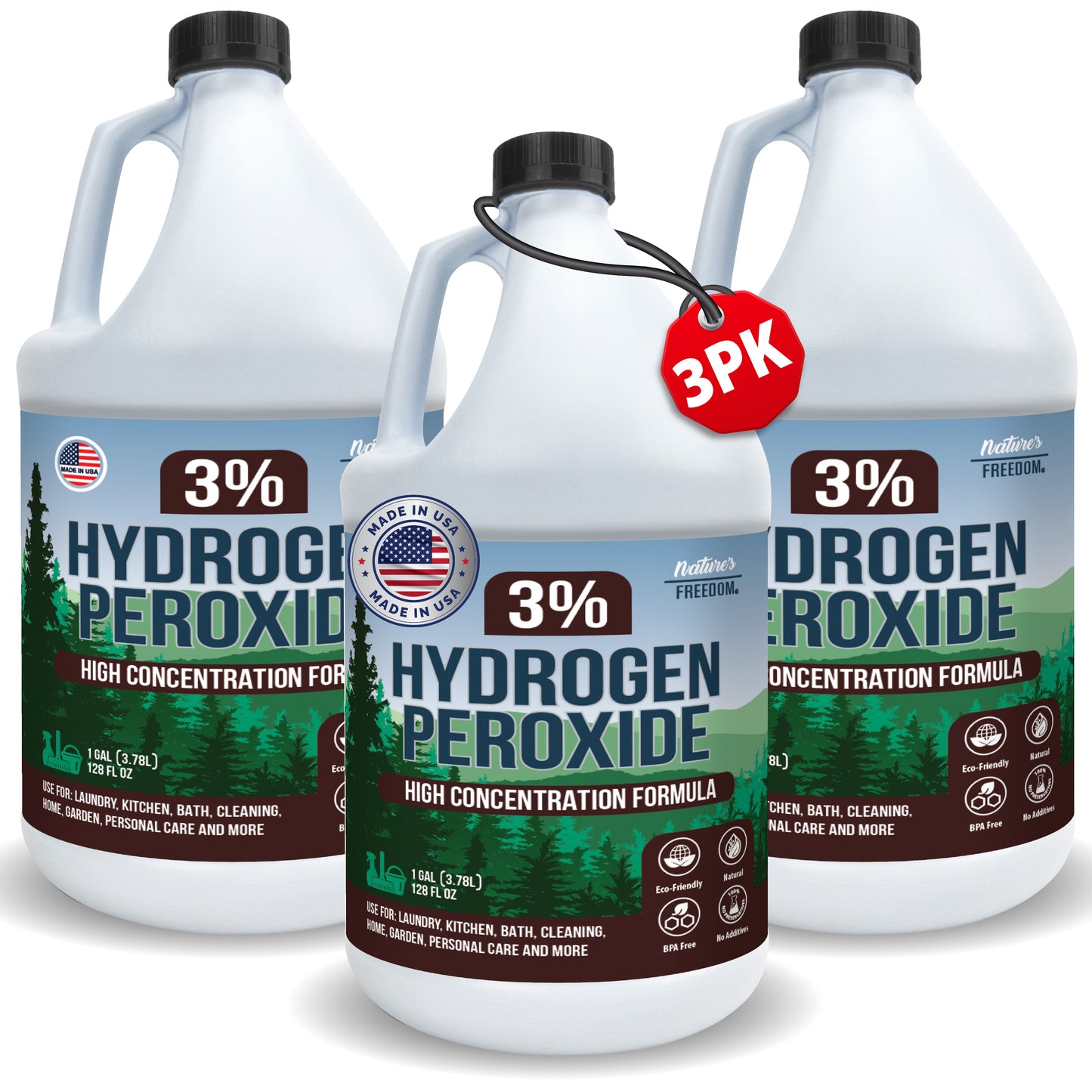 Nature's Freedom 3% Food Grade Hydrogen Peroxide