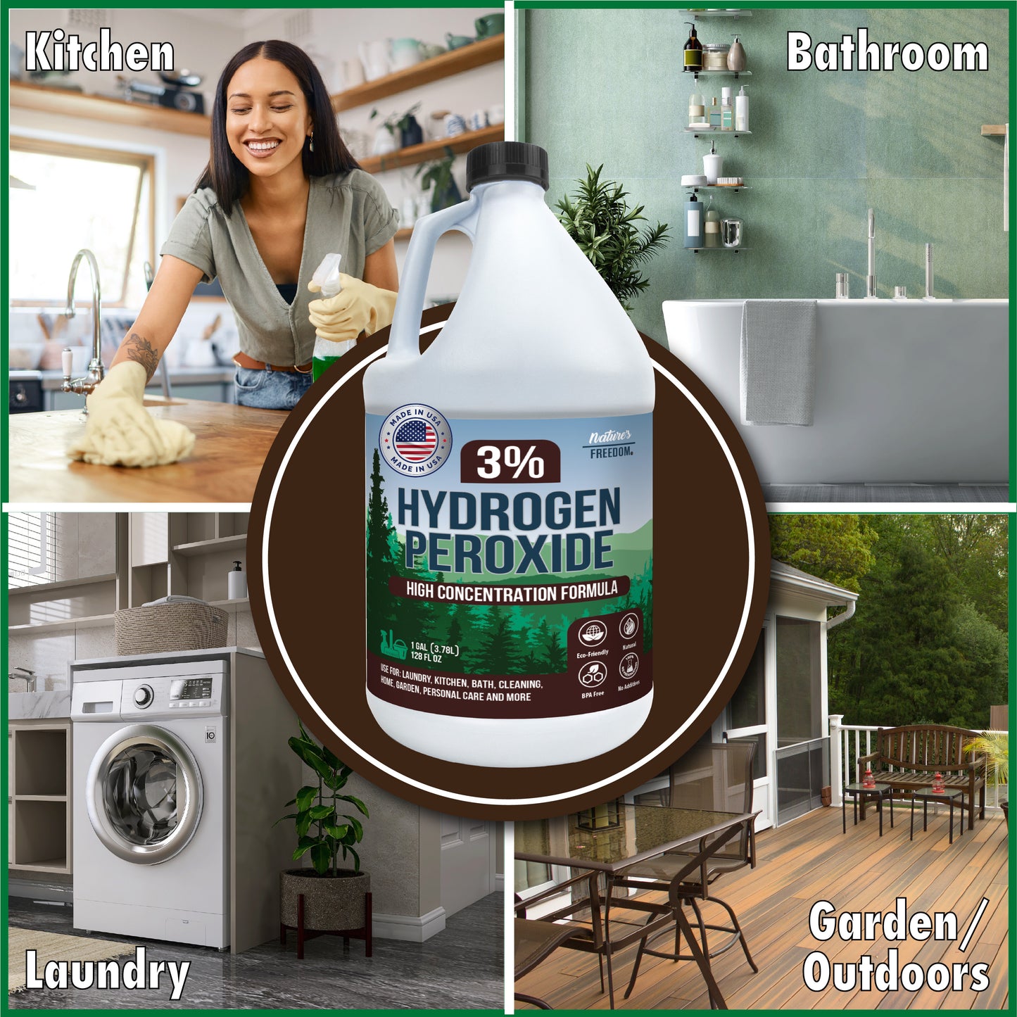 Nature's Freedom 3% Food Grade Hydrogen Peroxide