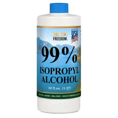 Nature's Freedom 99% Isopropyl Alcohol (IPA) - 1 Quart, 32 Fl Oz