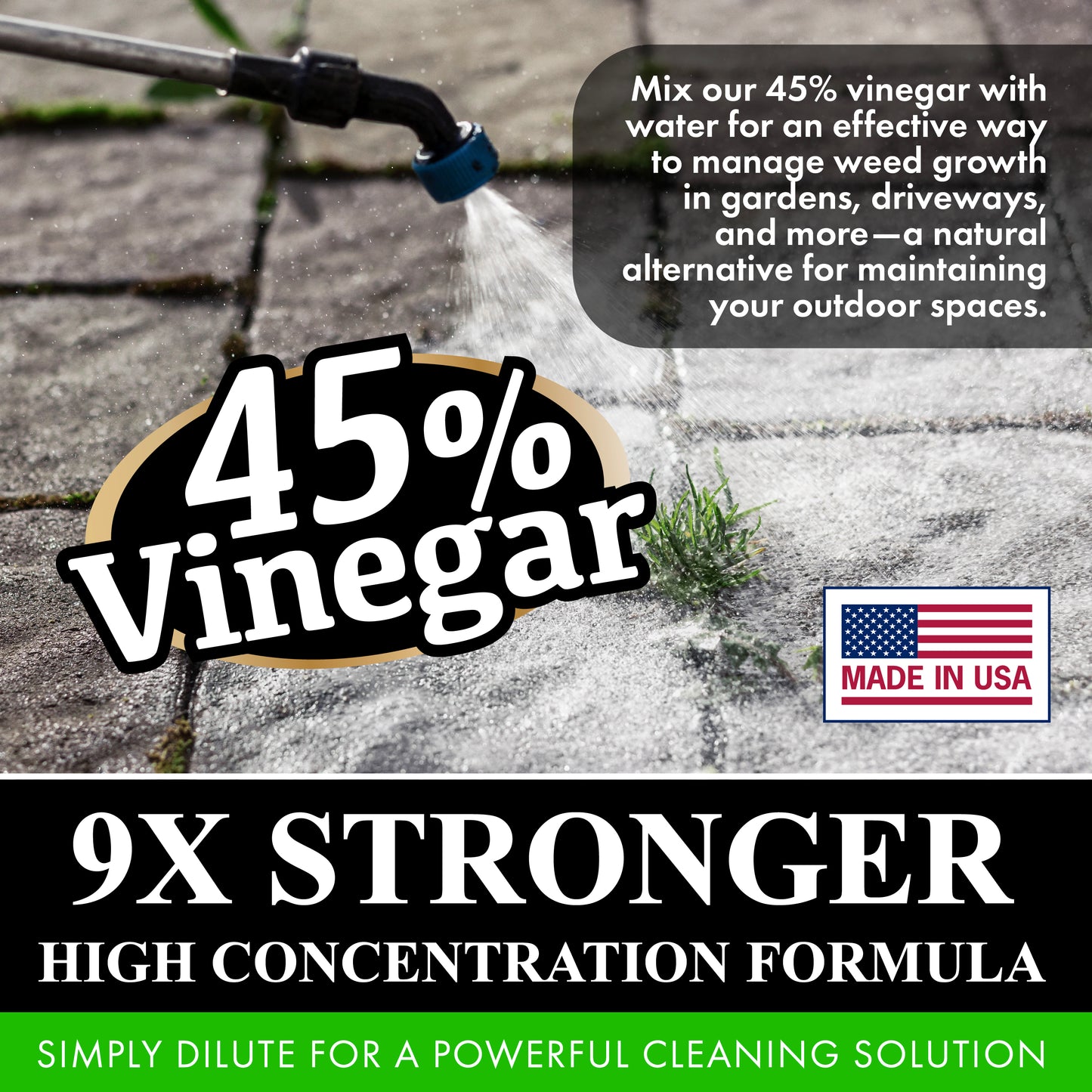 Nature's Freedom 45% vinegar weed killer for driveways and gardens