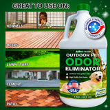 Treats kennels, lawn, turf, and concrete patio