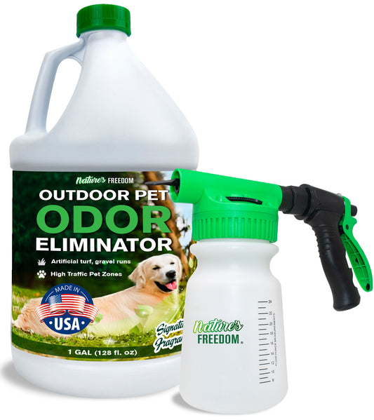 Nature's Freedom outdoor pet urine odor remover 1 gallon with hose-end sprayer